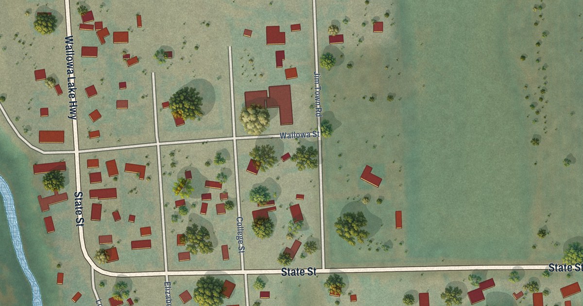 Map of Lostine, Oregon in 2026