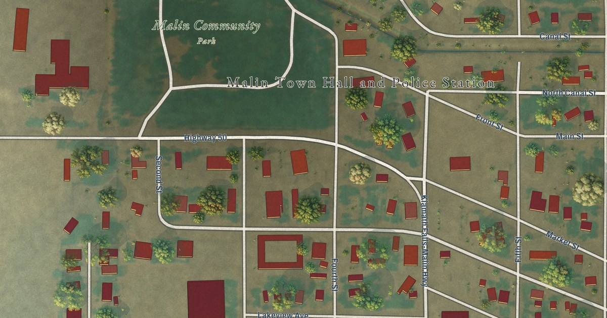Map of Malin, Oregon in 2026