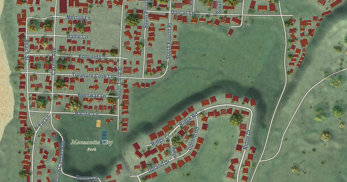 Map of Manzanita, Oregon in 2026