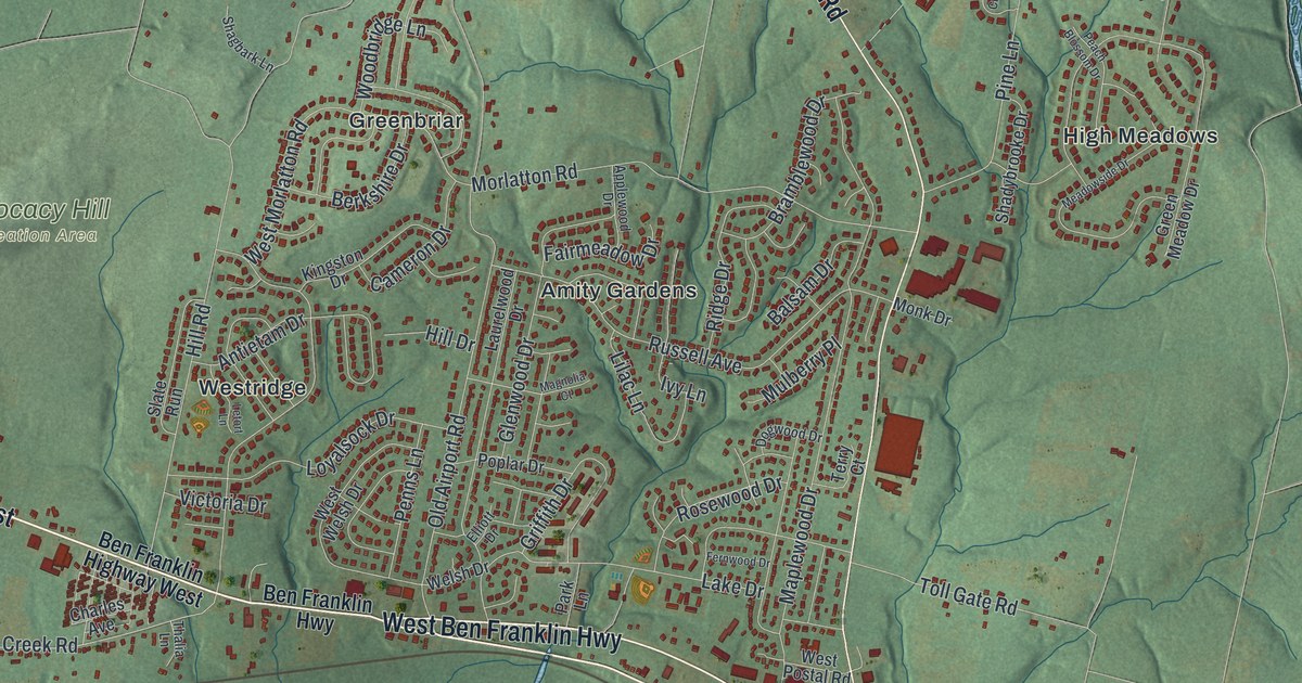 Map of Amity, Berks County, Pennsylvania in 2026