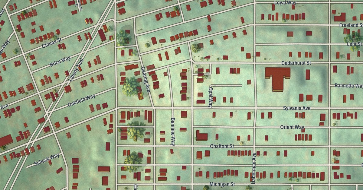 Map of Beltzhoover, Pennsylvania in 2026