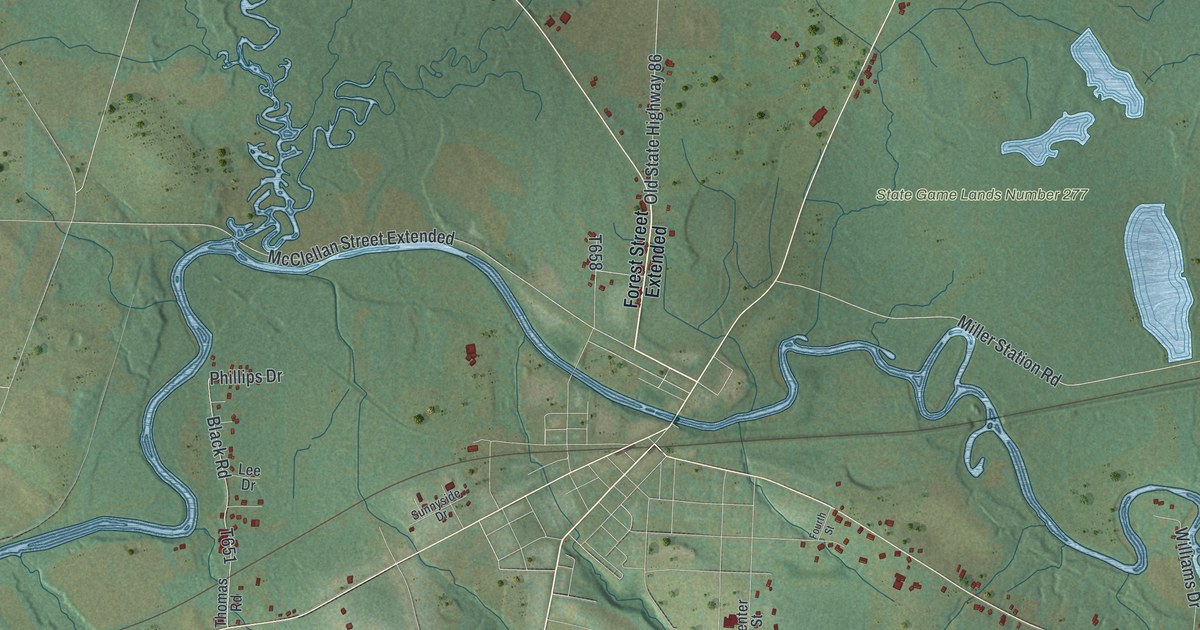 Map of Cambridge, Pennsylvania in 2026