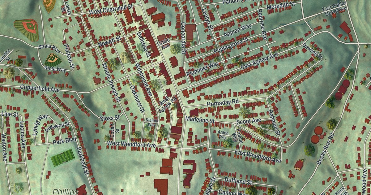 Map of Carrick, Pennsylvania in 2026