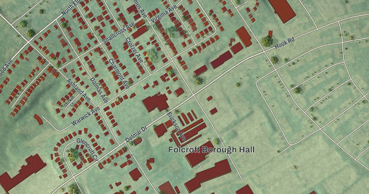 Map of Folcroft, Pennsylvania in 2026