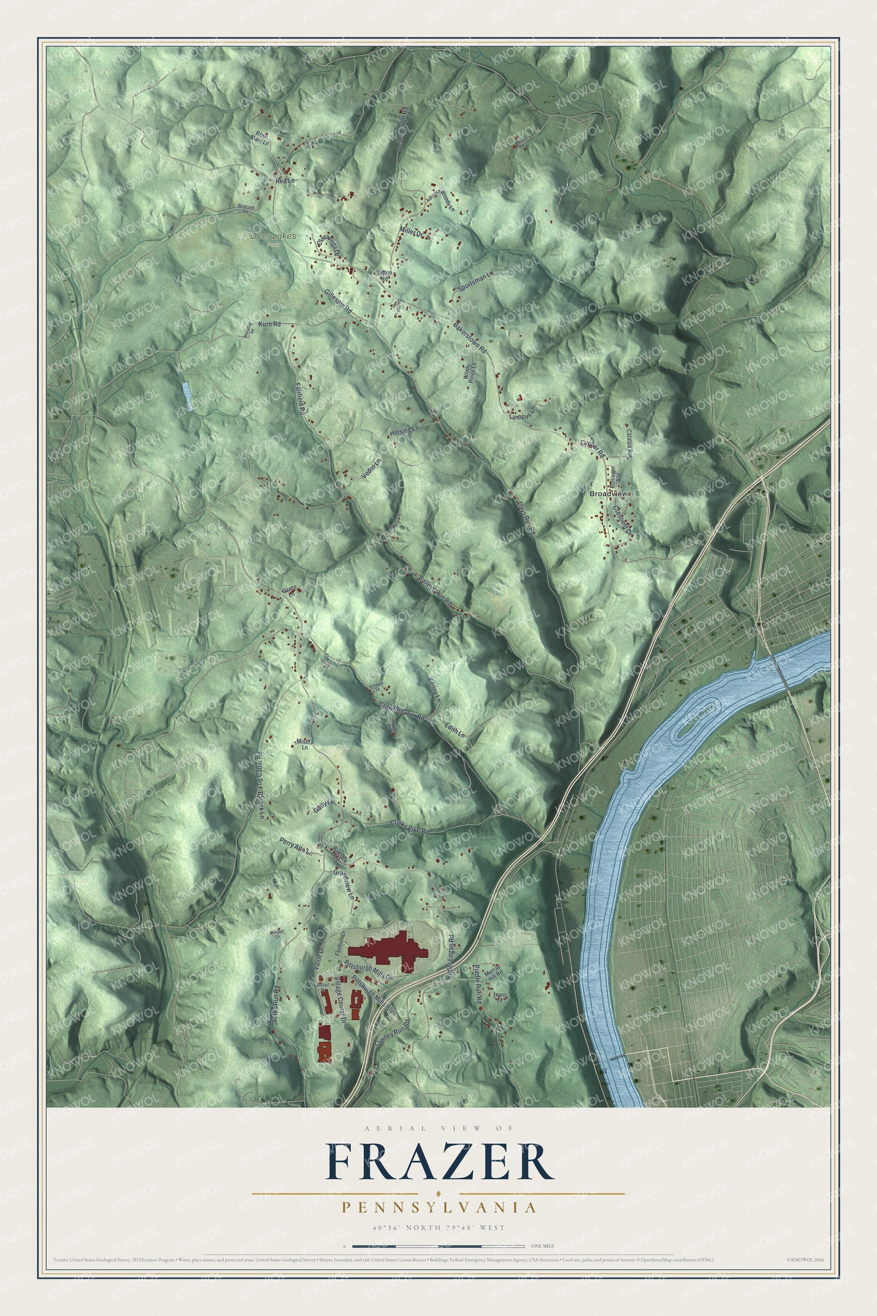 Watermarked full-map preview of Frazer, Pennsylvania