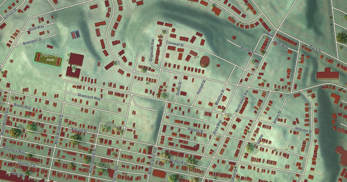 Map of Garfield, Pennsylvania in 2026