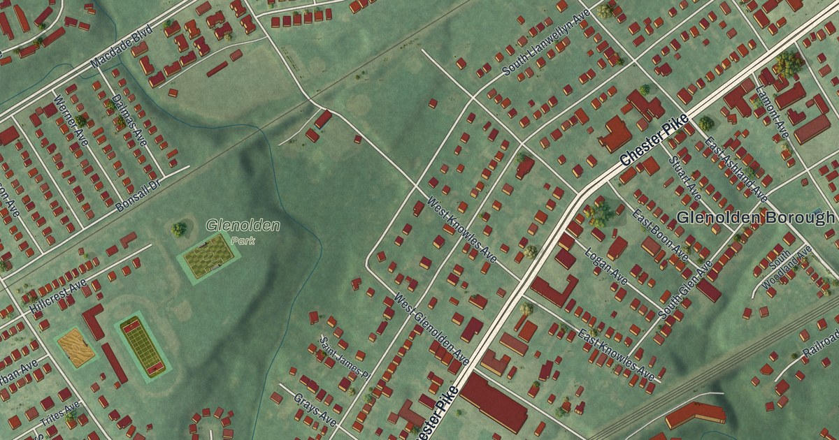 Map of Glenolden, Pennsylvania in 2026