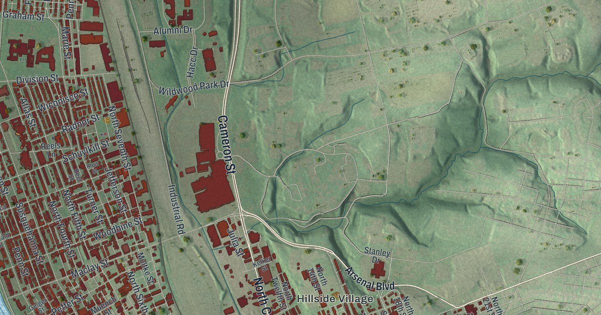 Map of Harrisburg, Pennsylvania in 2026