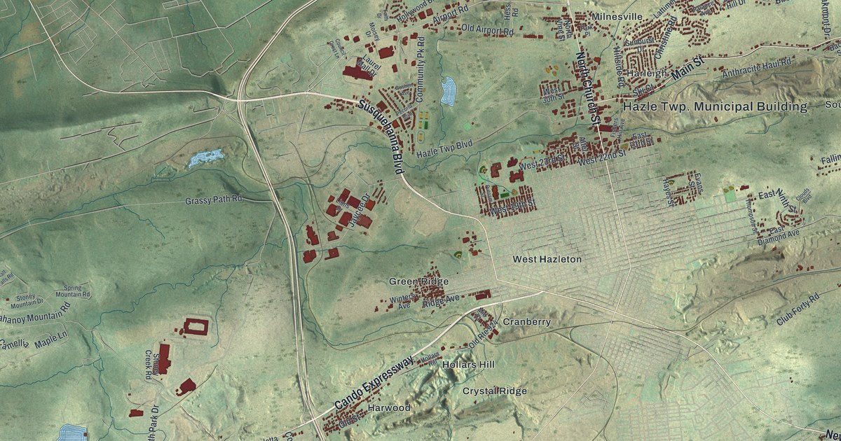 Map of Hazle, Pennsylvania in 2026
