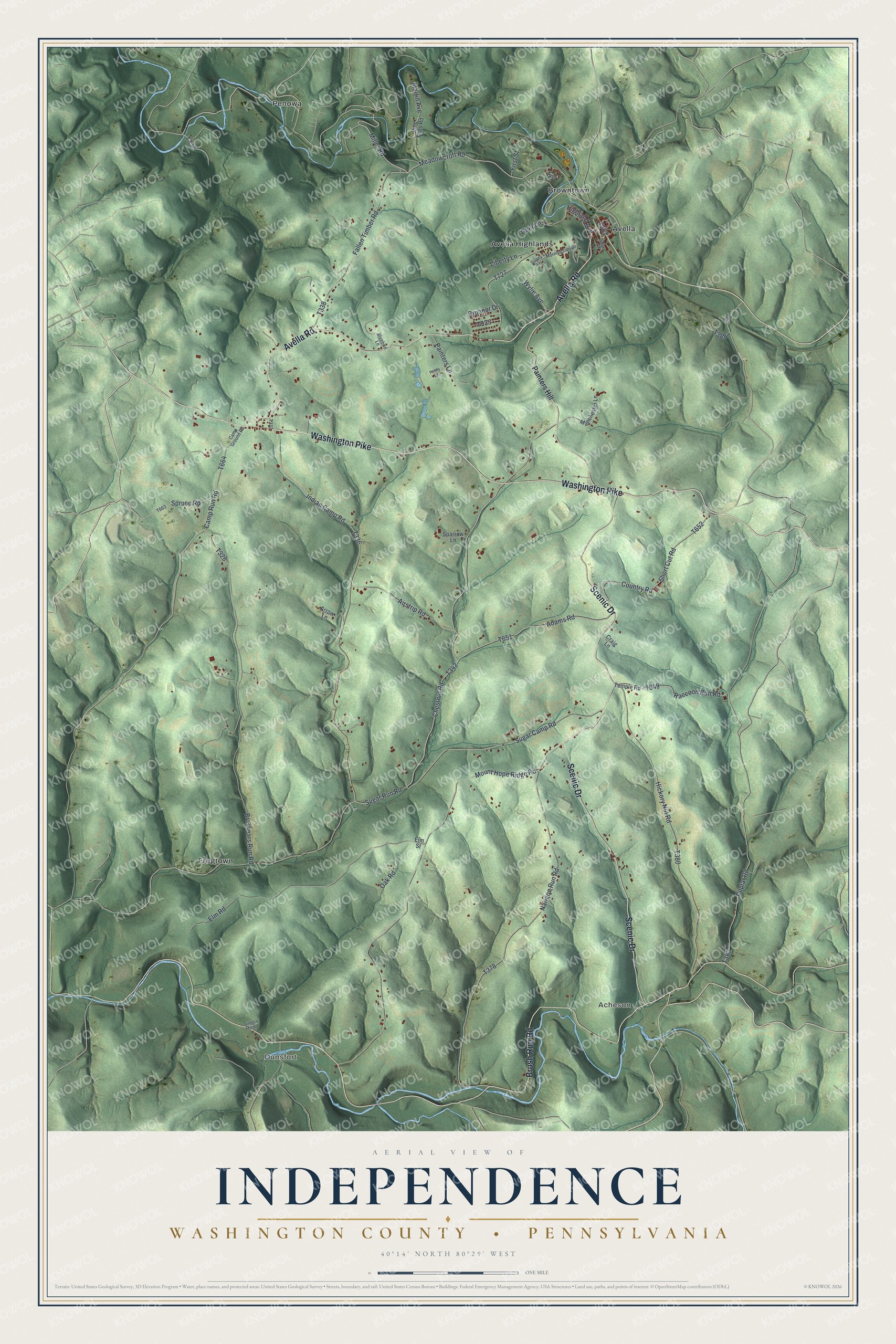 Watermarked full-map preview of Independence, Pennsylvania