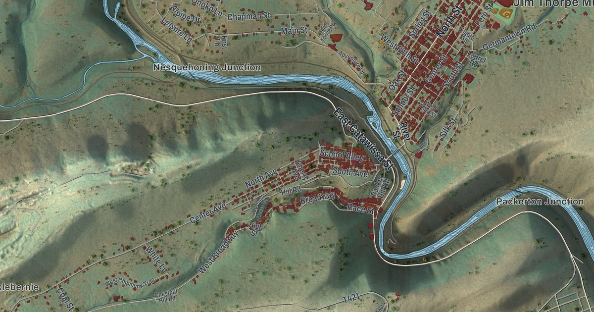 Map of Jim Thorpe Borough, Pennsylvania in 2026