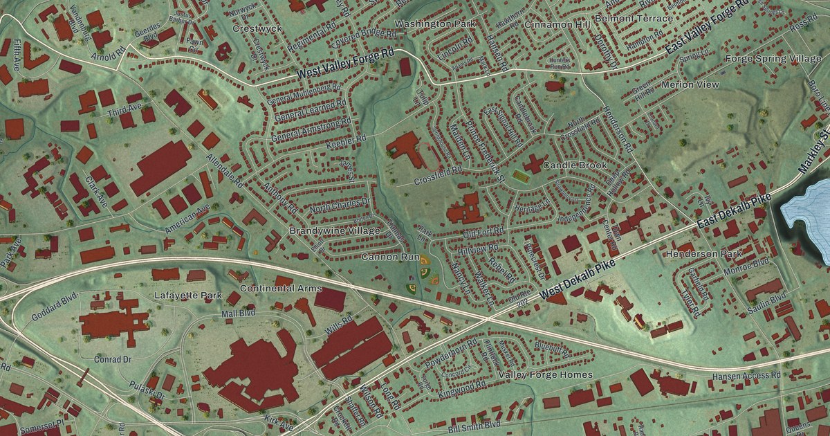 Map of King of Prussia, Pennsylvania in 2026