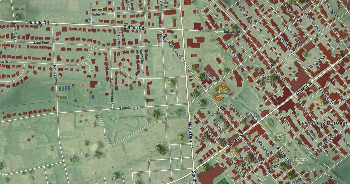 Map of Lewisburg, Pennsylvania in 2026