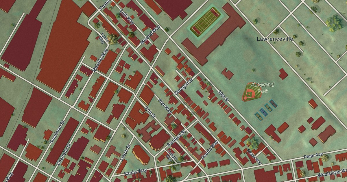 Map of Lower Lawrenceville, Pennsylvania in 2026