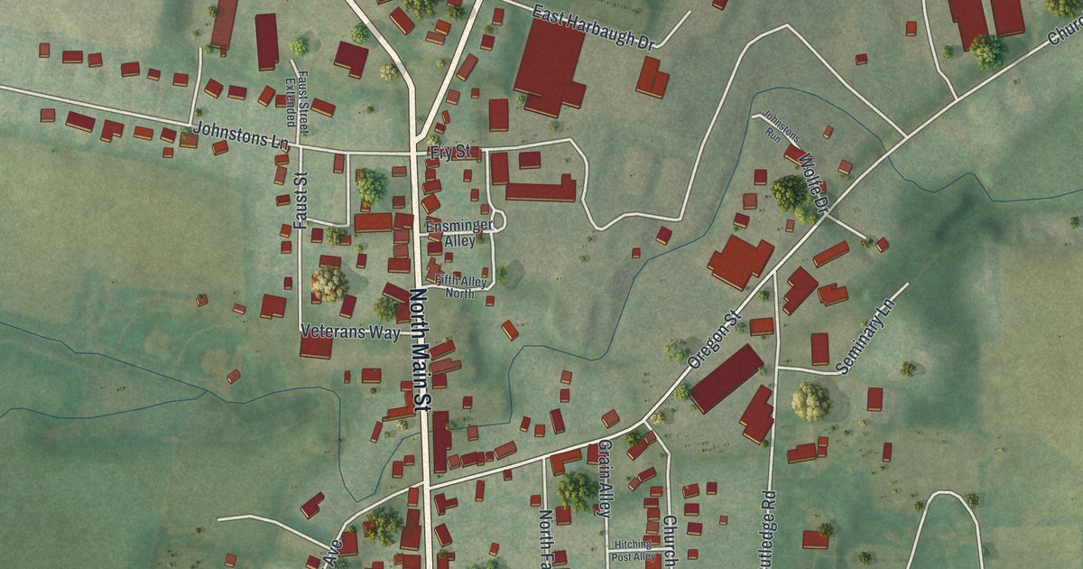 Map of Mercersburg, Pennsylvania in 2026