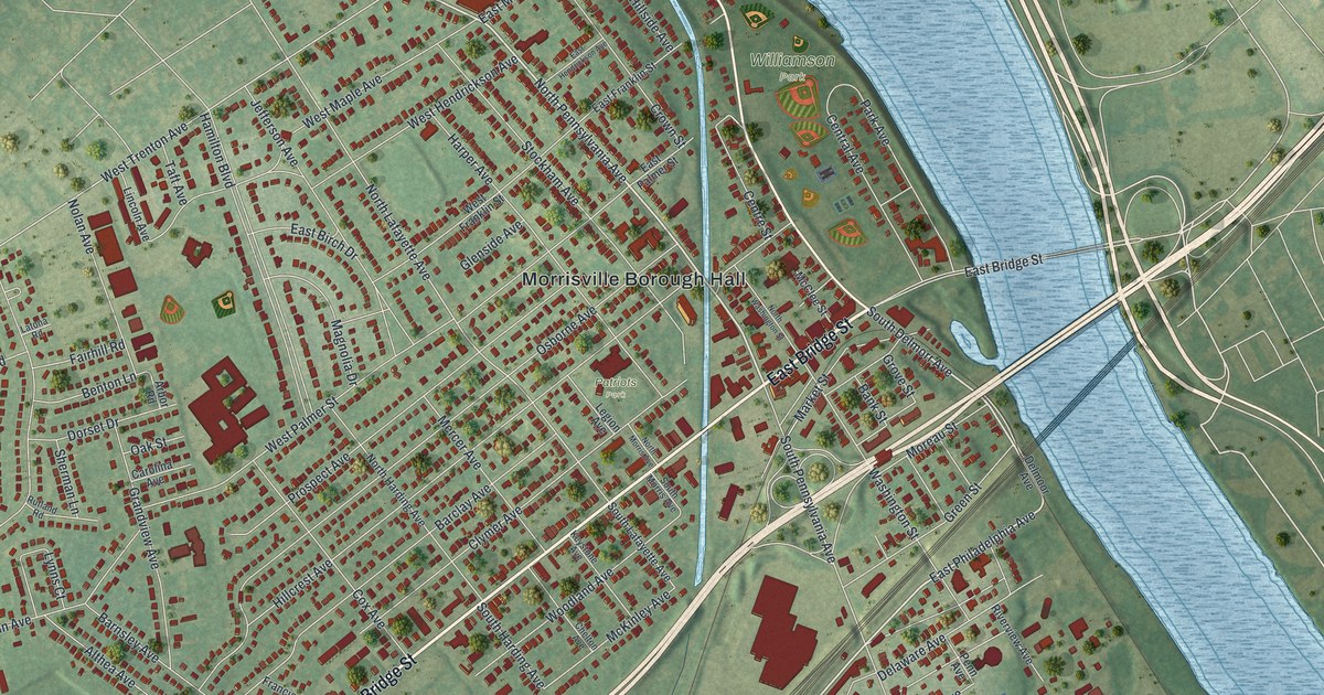 Map of Morrisville, Pennsylvania in 2026