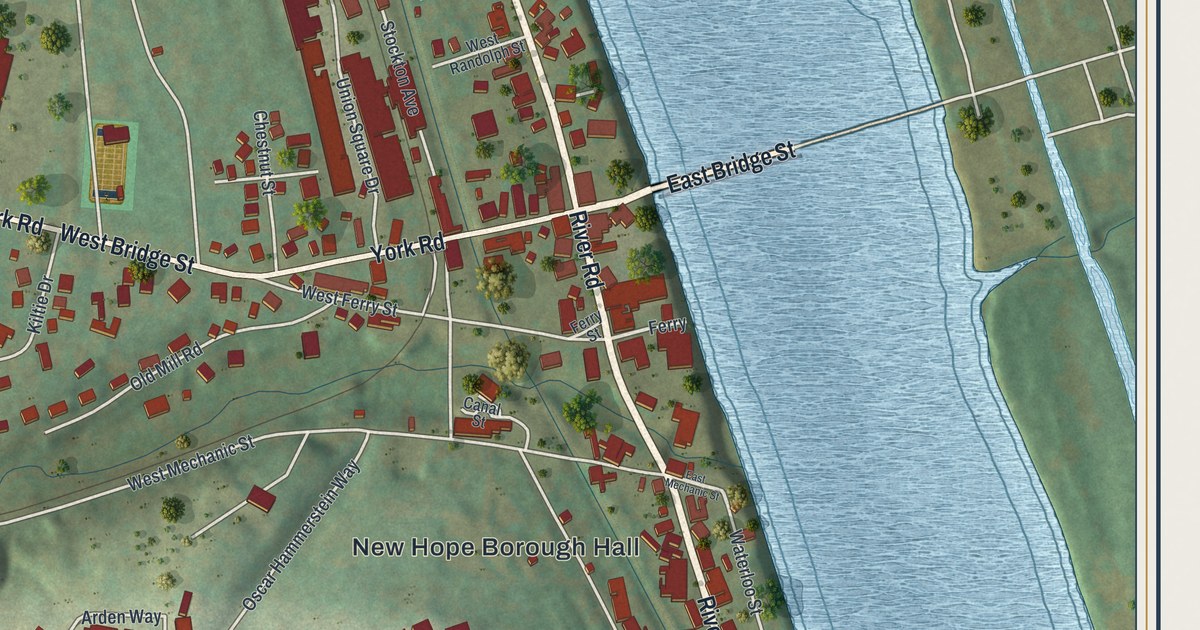 Map of New Hope, Pennsylvania in 2026