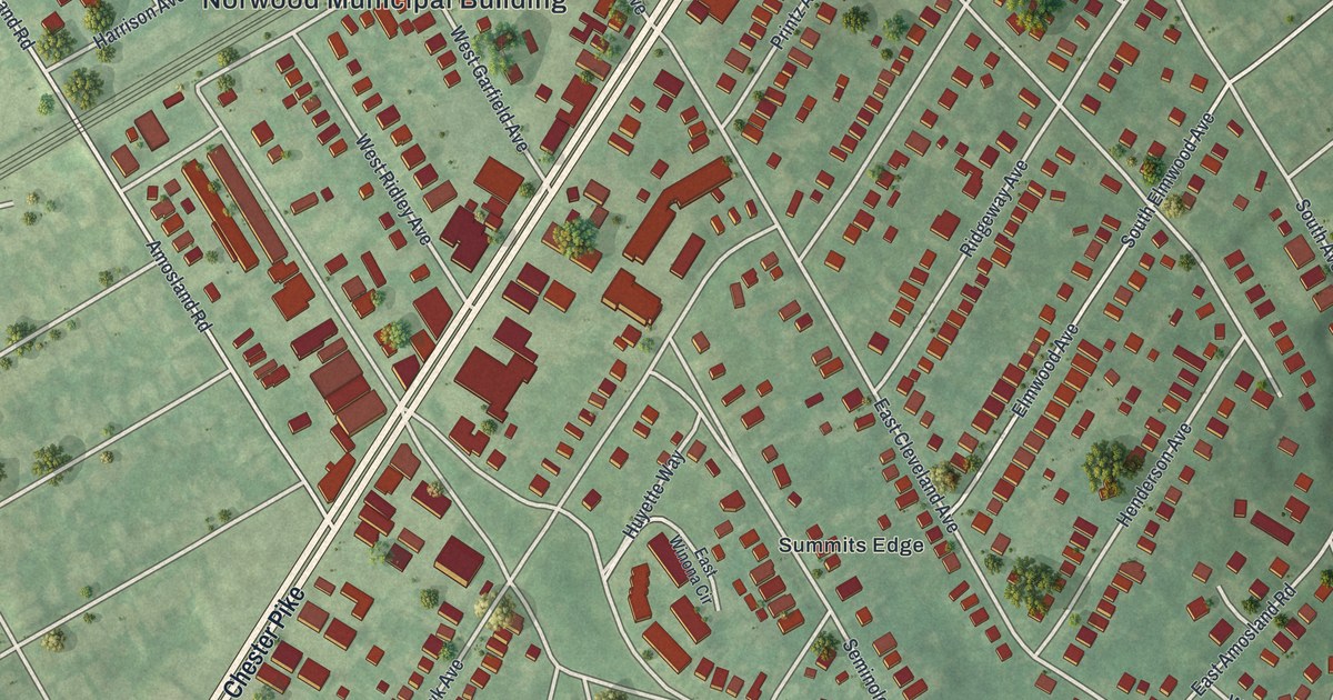 Map of Norwood, Pennsylvania in 2026