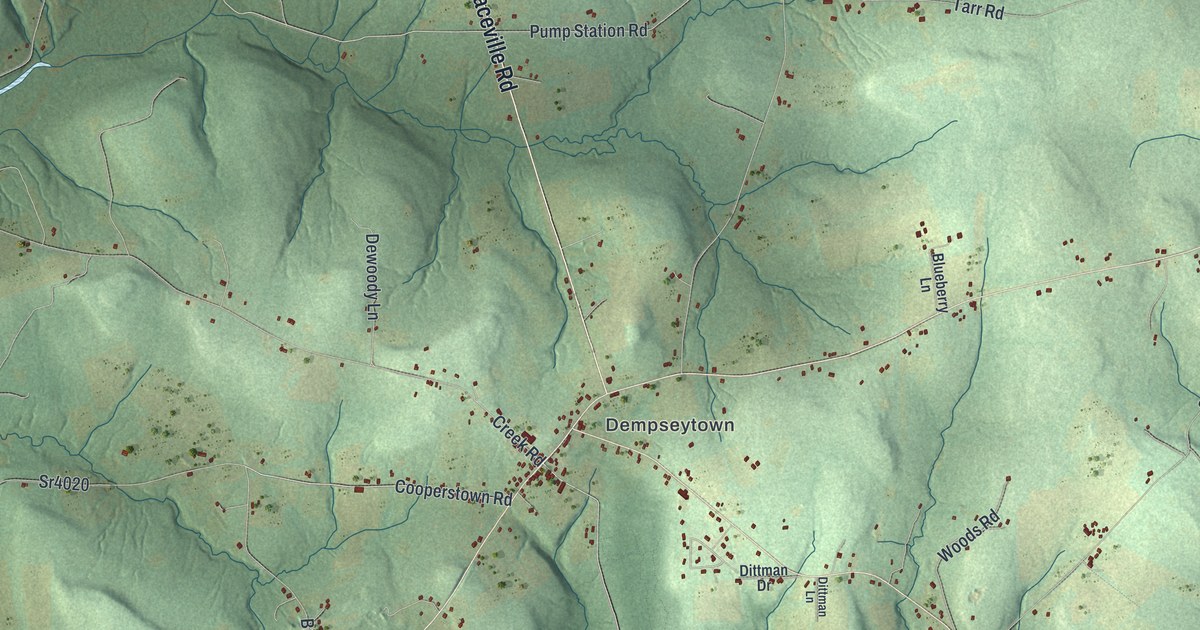 Map of Oakland, Venango County, Pennsylvania in 2026