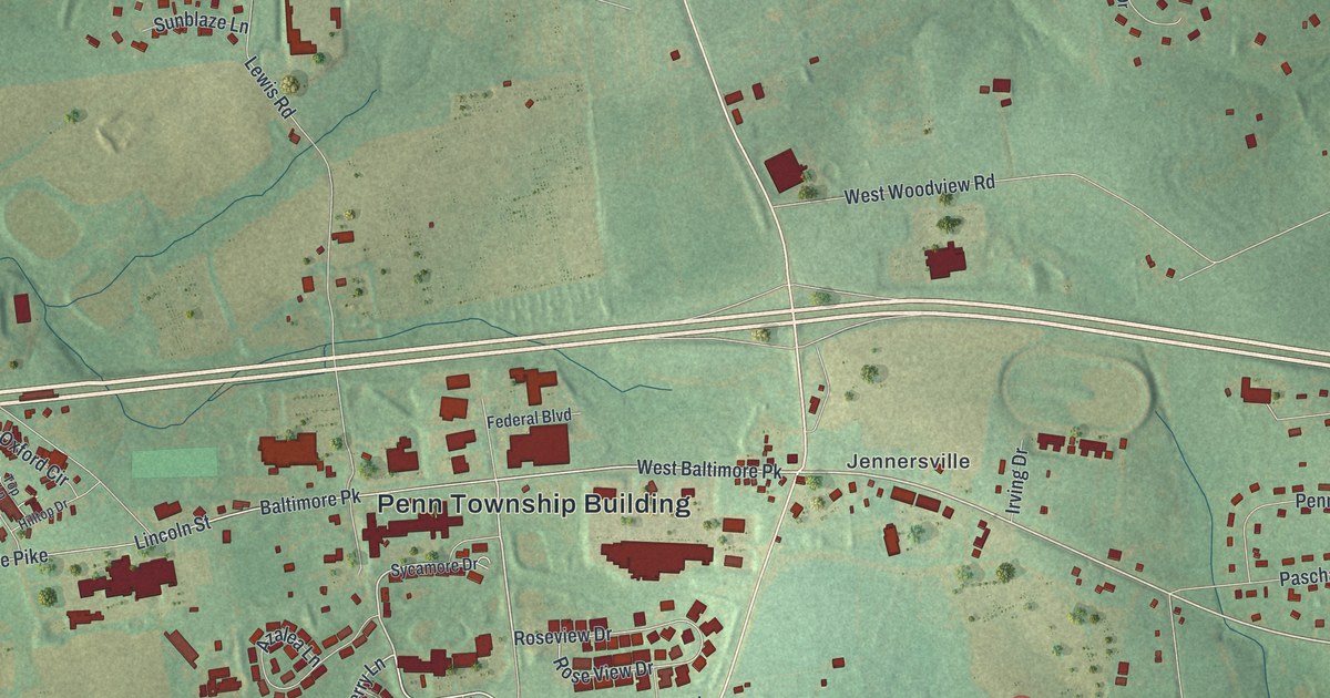 Map of Penn, Chester County, Pennsylvania in 2026