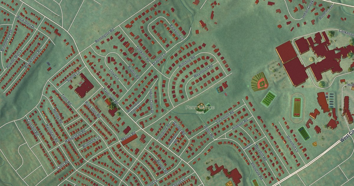 Map of Penn Wynne, Pennsylvania in 2026