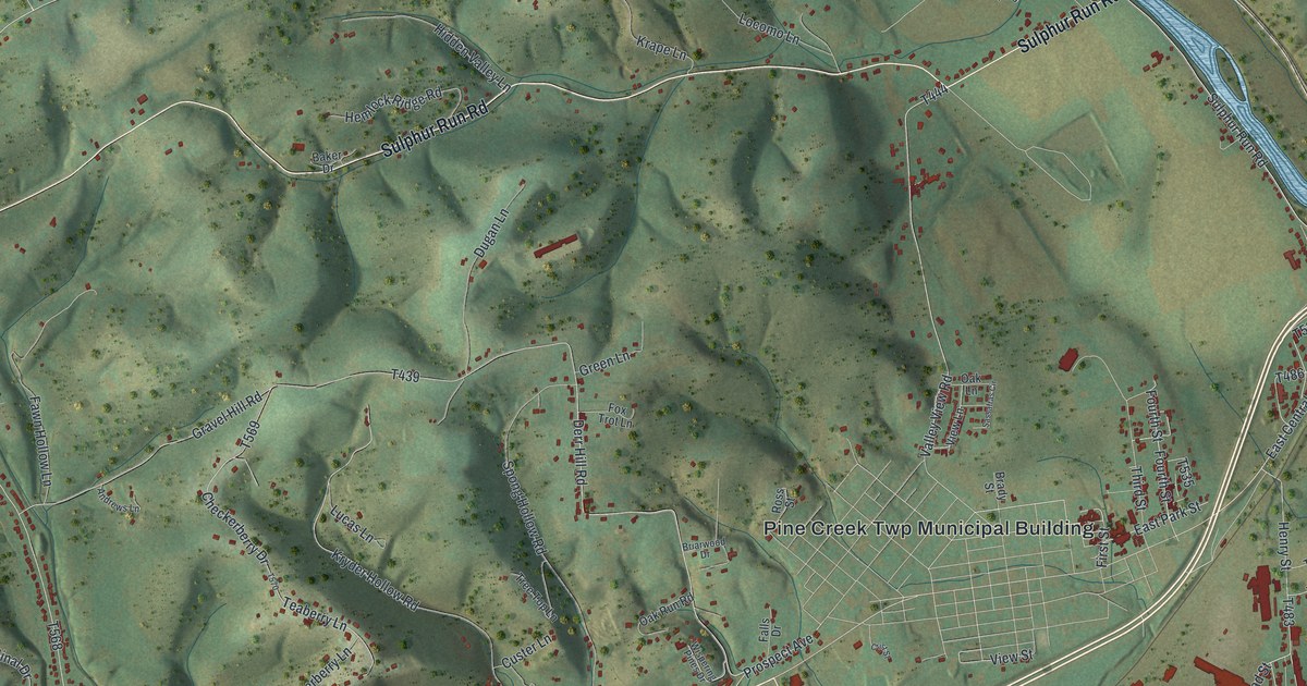 Map of Pine Creek, Clinton County, Pennsylvania in 2026