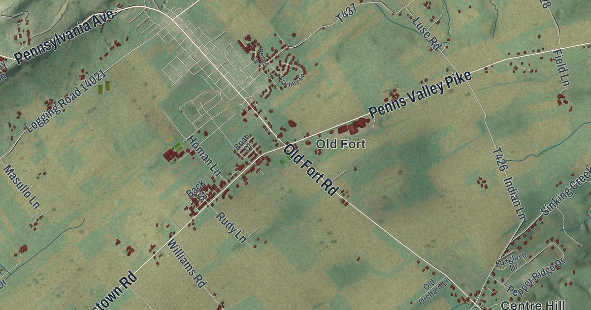 Map of Potter, Centre County, Pennsylvania in 2026