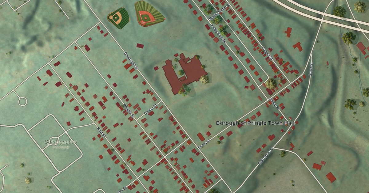 Map of Pringle, Pennsylvania in 2026