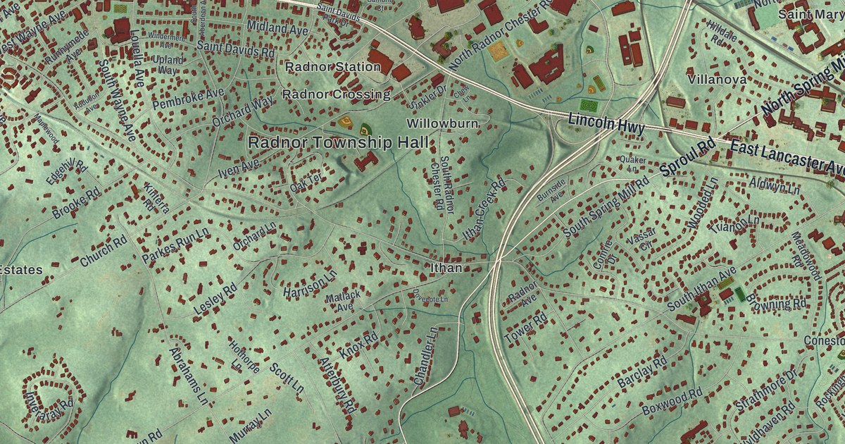 Map of Radnor, Pennsylvania in 2026