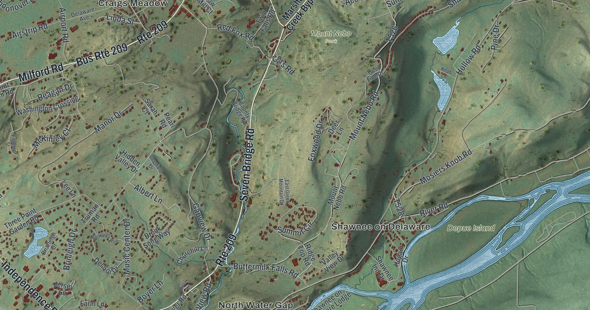 Map of Smithfield, Monroe County, Pennsylvania in 2026