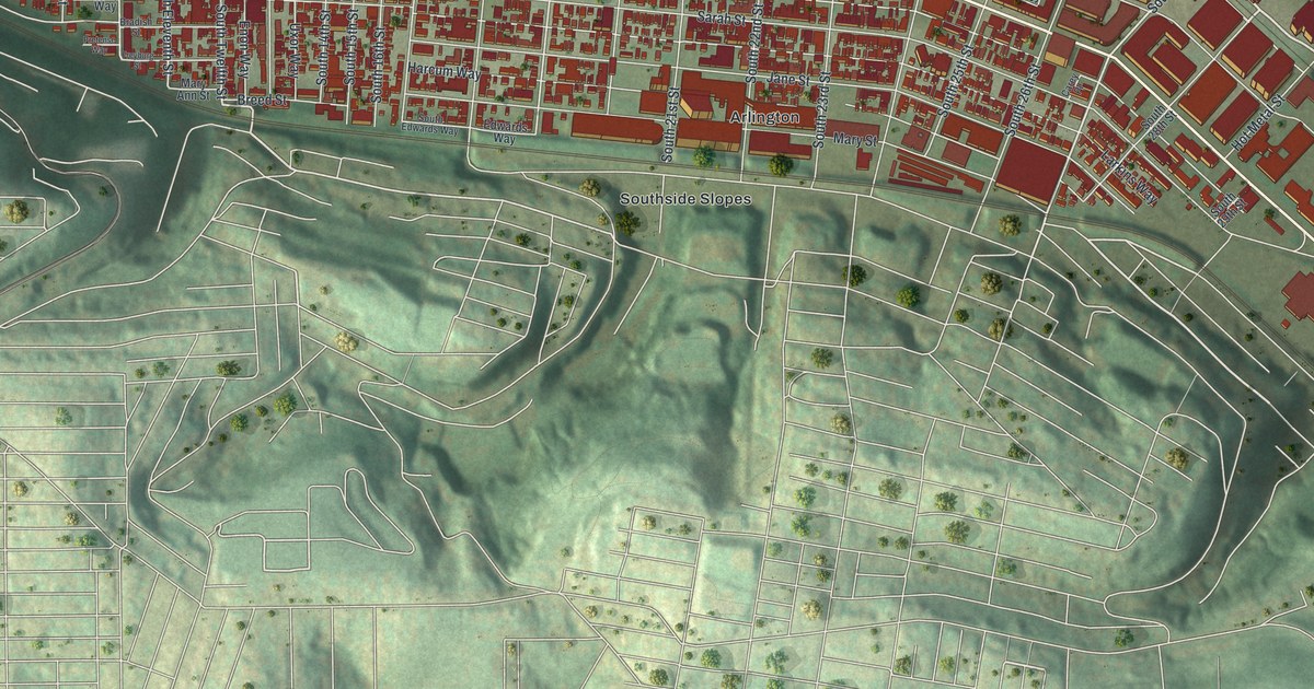 Map of South Side Flats, Pennsylvania in 2026