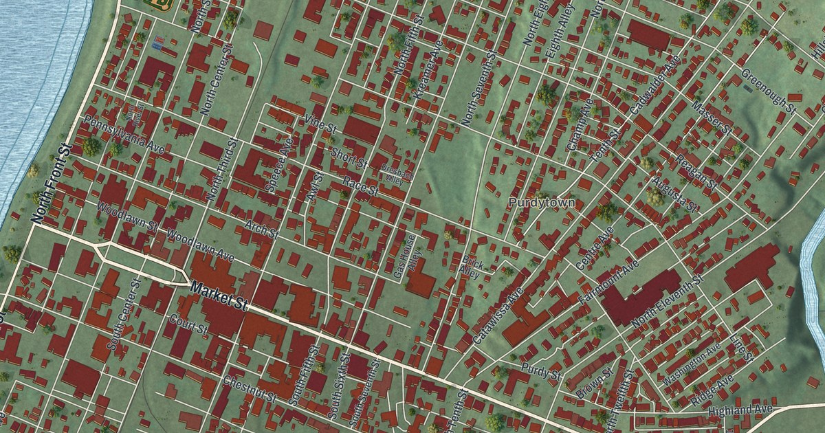 Map of Sunbury, Pennsylvania in 2026