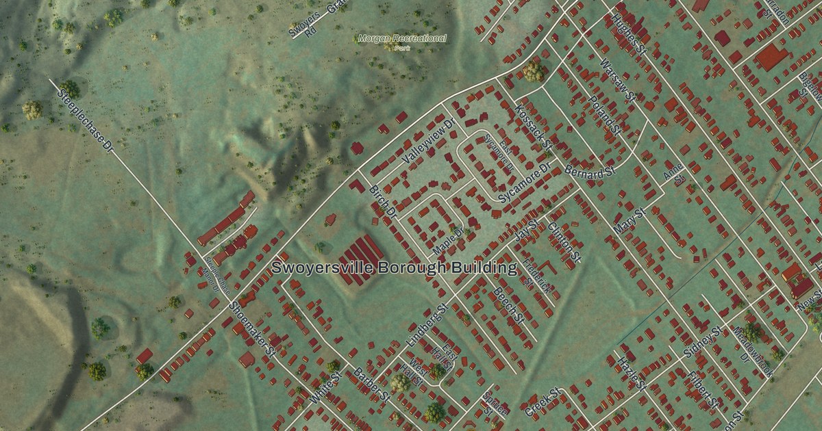 Map of Swoyersville, Pennsylvania in 2026