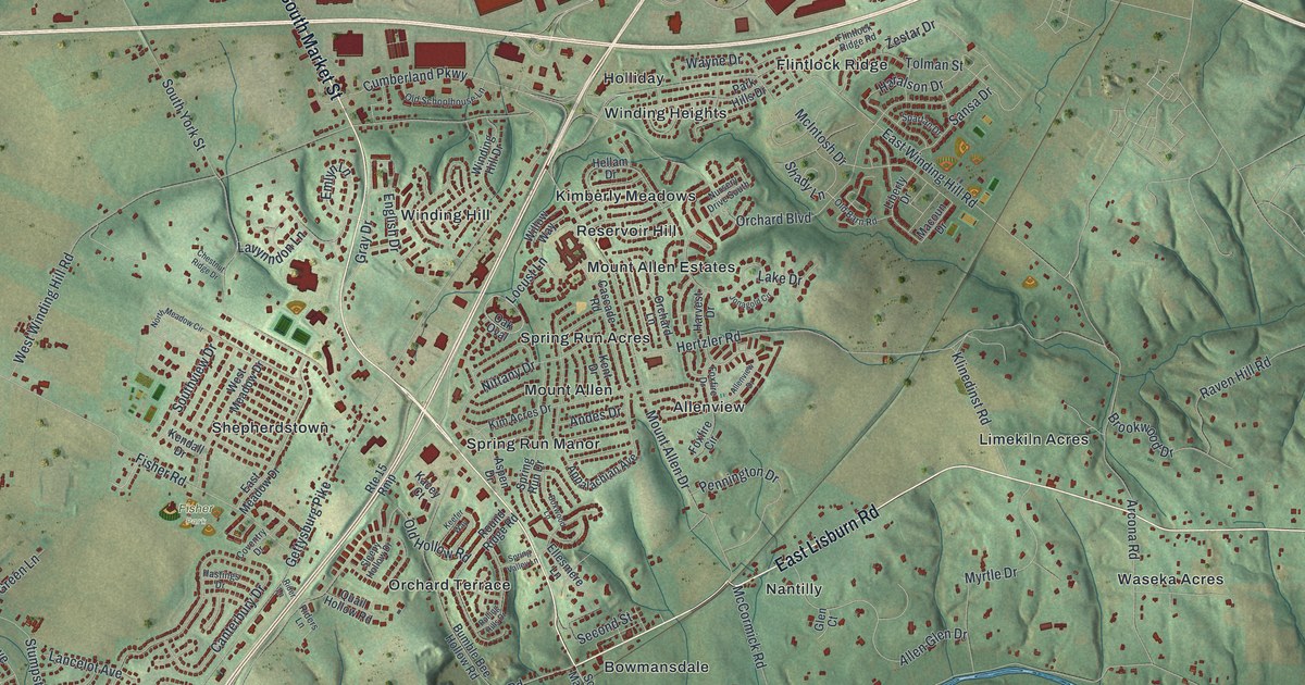Map of Upper Allen, Pennsylvania in 2026