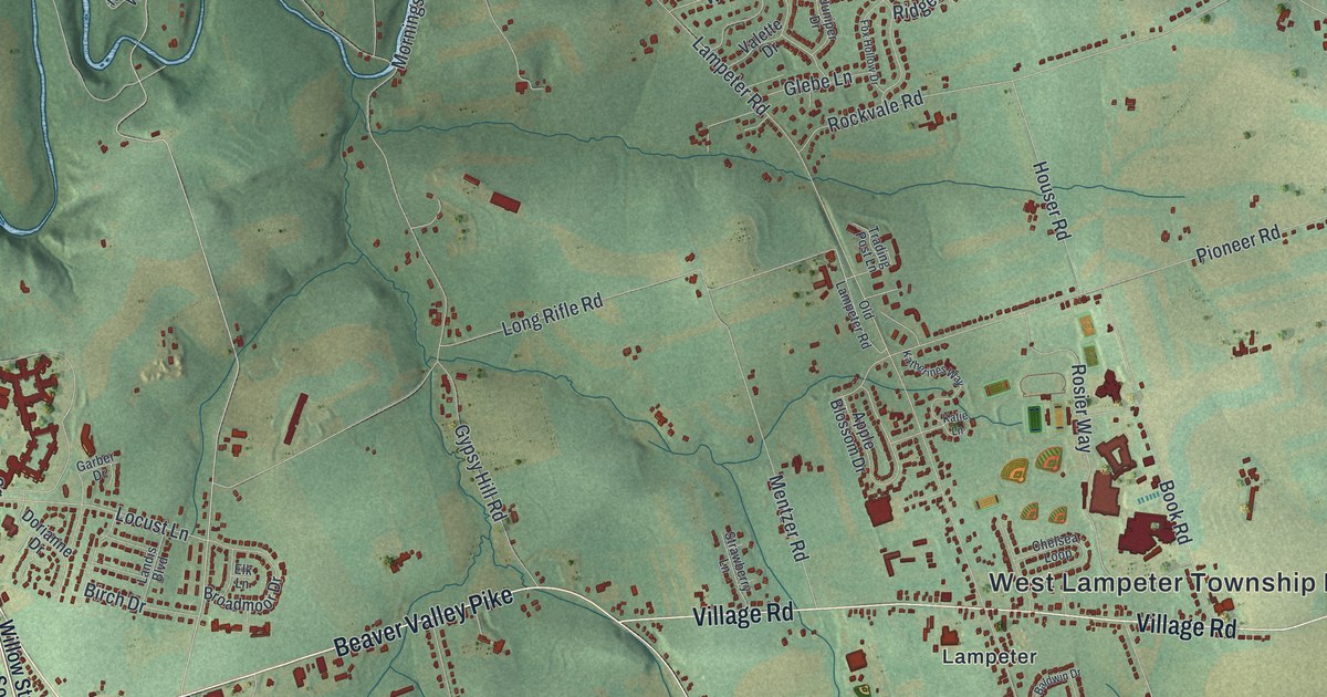 Map of West Lampeter, Pennsylvania in 2026