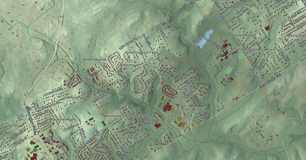 Map of Westtown, Pennsylvania in 2026
