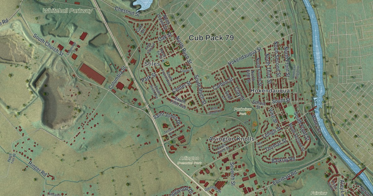 Map of Whitehall, Lehigh County, Pennsylvania in 2026