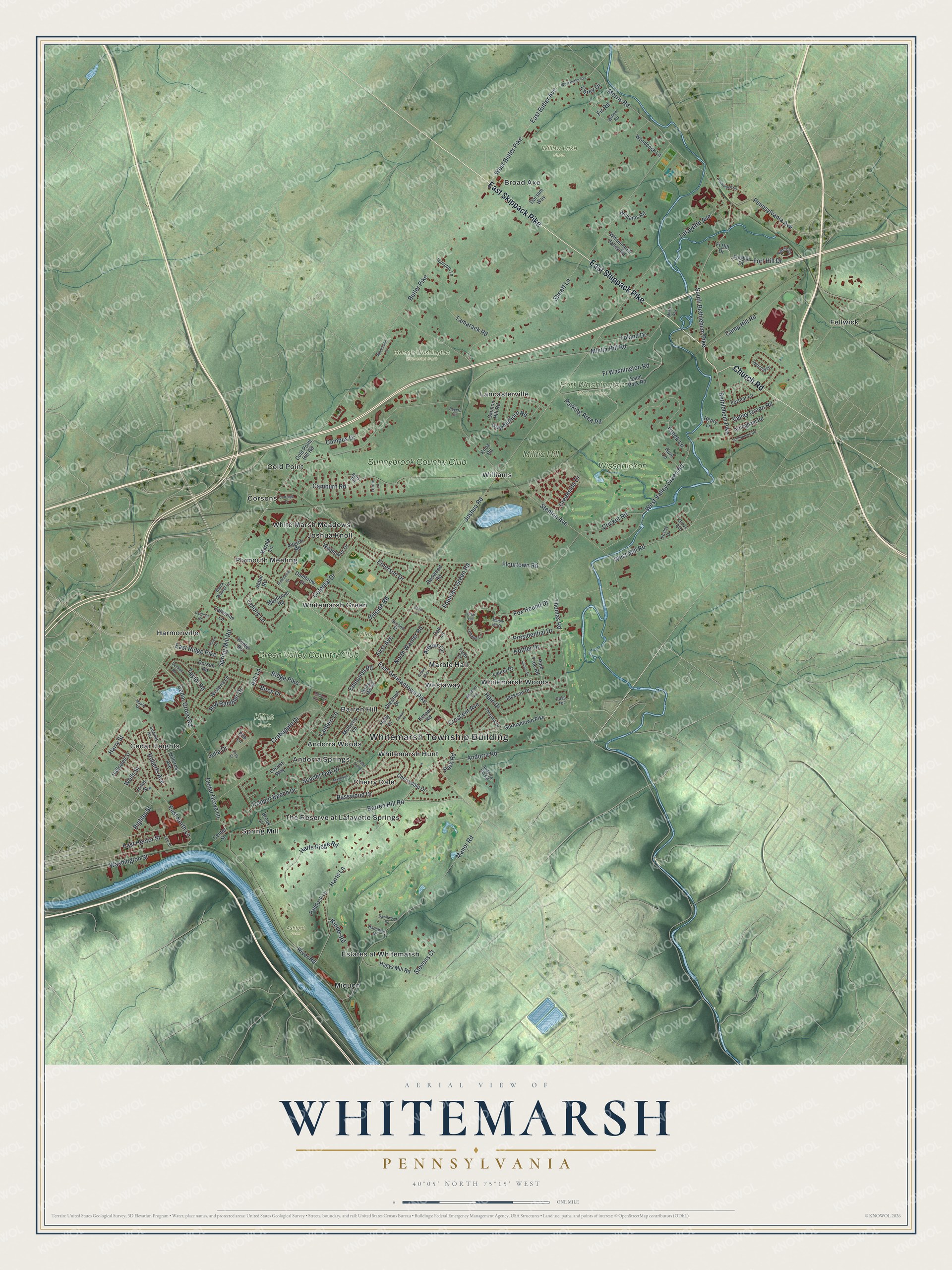 Watermarked full-map preview of Whitemarsh, Pennsylvania
