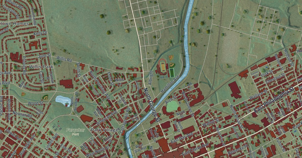 Map of York City, Pennsylvania in 2026