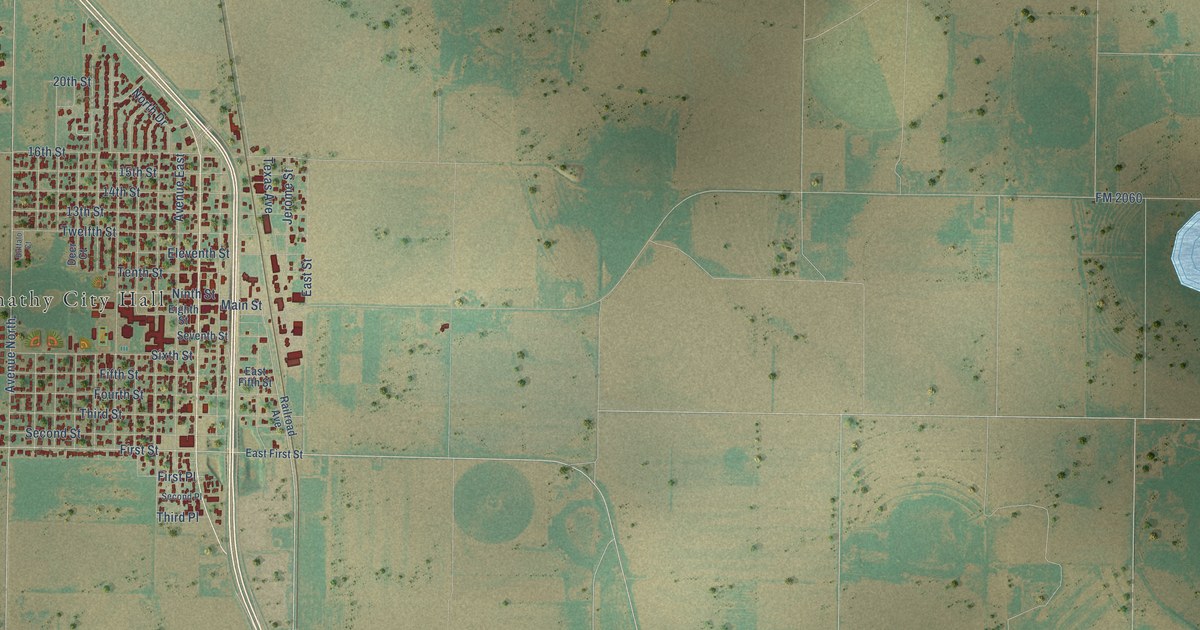 Map of Abernathy, Texas in 2026