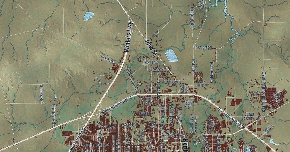 Map of Abilene, Texas in 2026