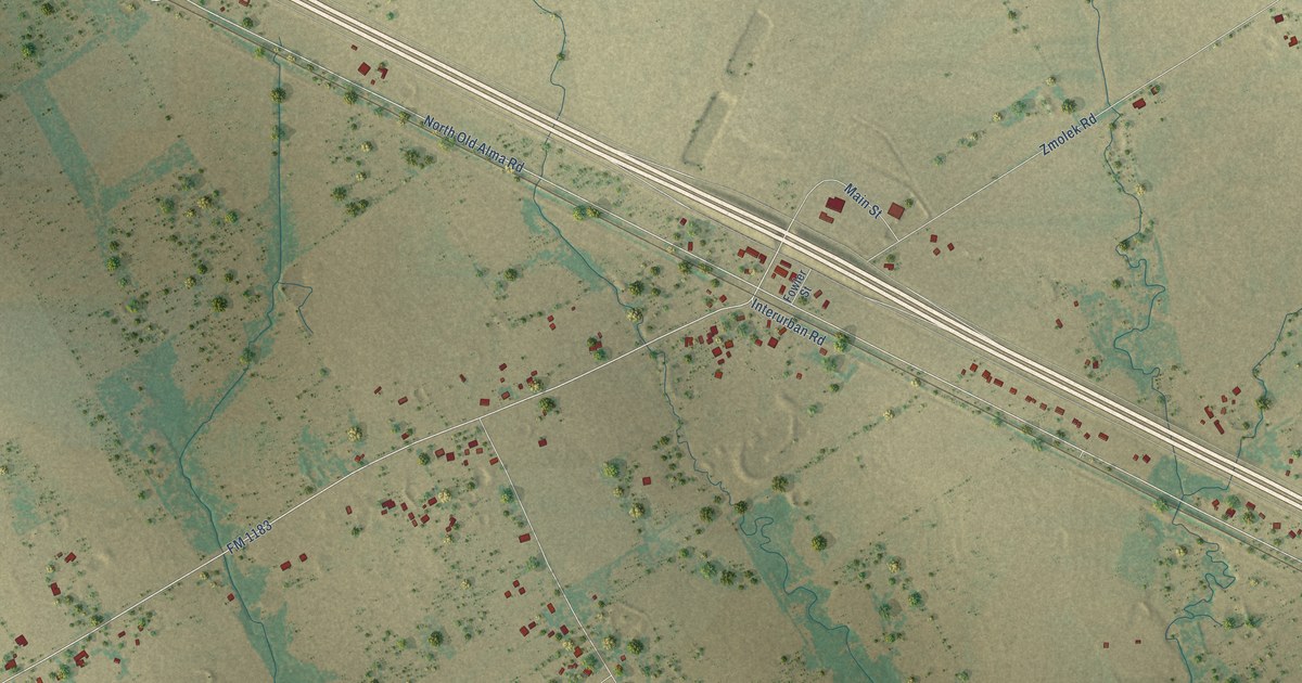 Map of Alma, Texas in 2026