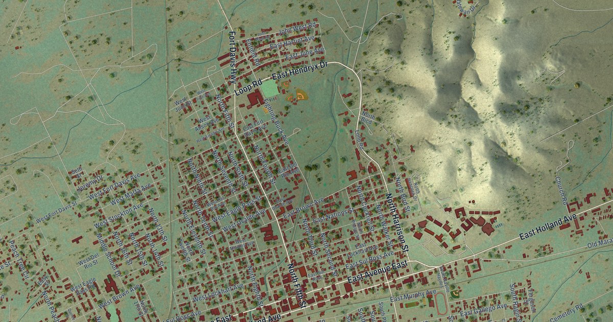 Map of Alpine, Texas in 2026