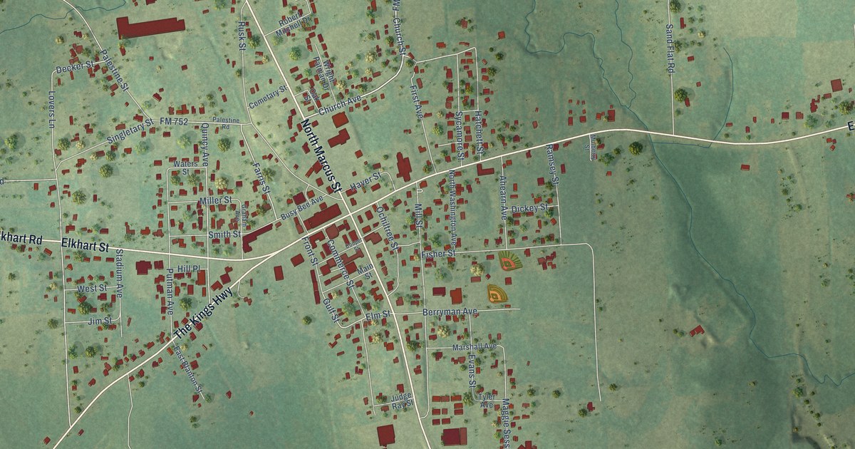 Map of Alto, Texas in 2026