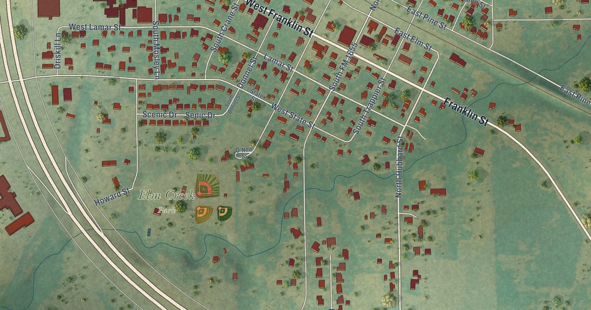 Map of Alvord, Texas in 2026