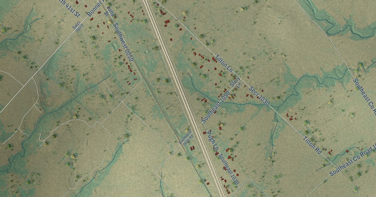 Map of Angus, Texas in 2026