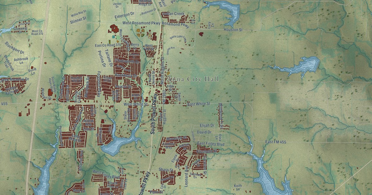 Map of Anna, Texas in 2026