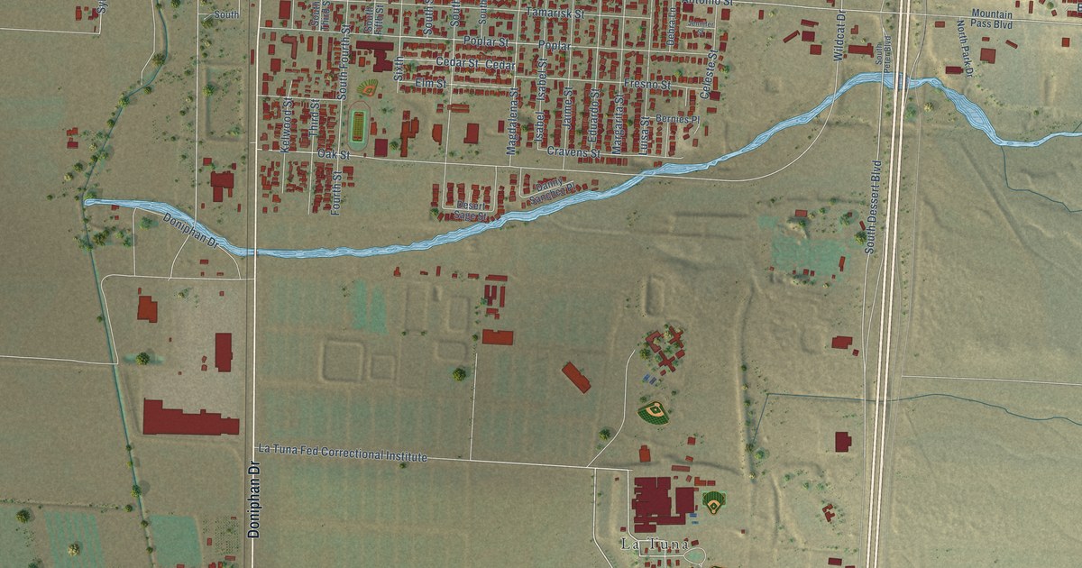Map of Anthony, Texas in 2026