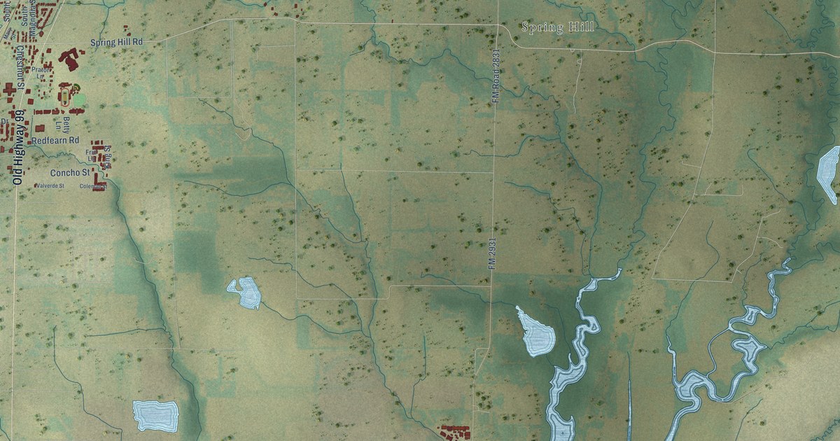 Map of Aubrey, Texas in 2026