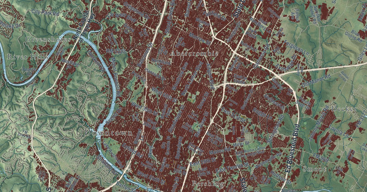 Map of Austin, Texas in 2026